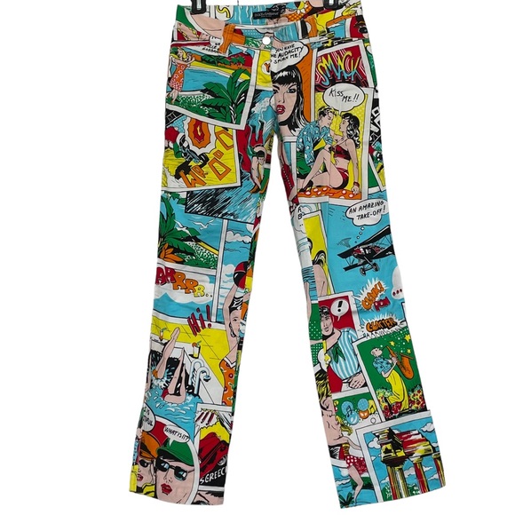 ⚡️HP⚡️Rare Women’s Dolce & Gabbana Printed Comics Stretch Pants Jeans Size 4 US - Picture 6 of 16